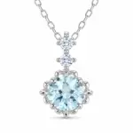 Deep Sea Aquamarine Pendant Necklace - Image 2