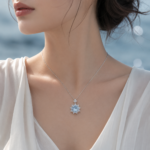 Natural Blue Topaz Firework Cut Necklace - Image 3