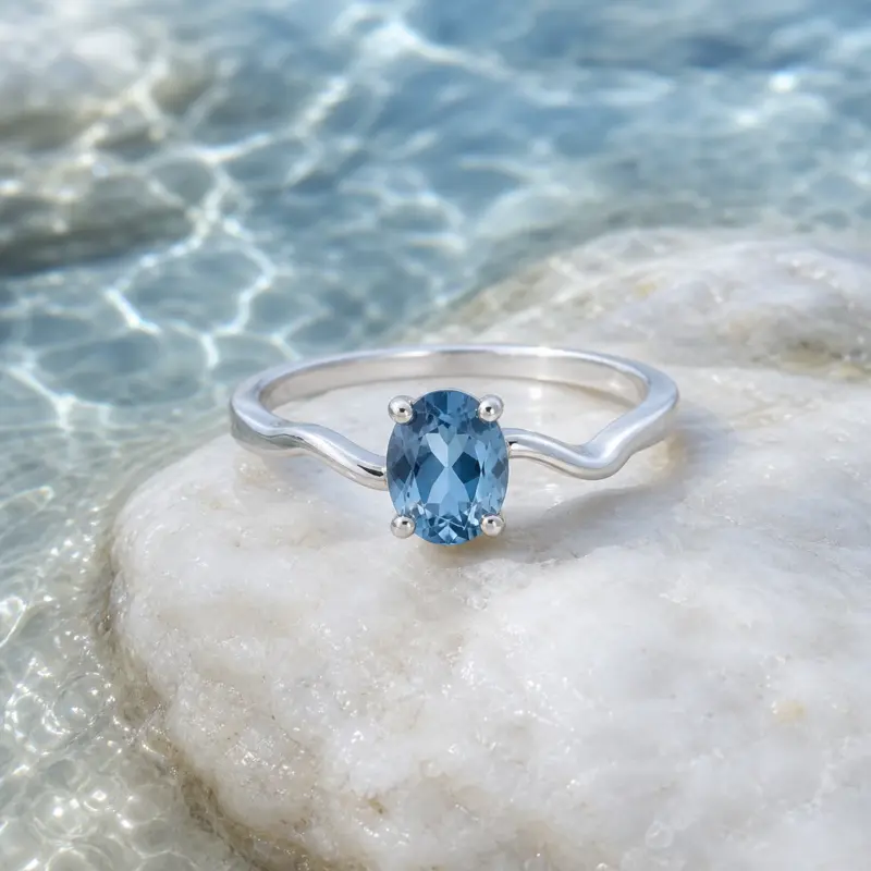 Deep Sea Blue Gemstone Ring by COSEA